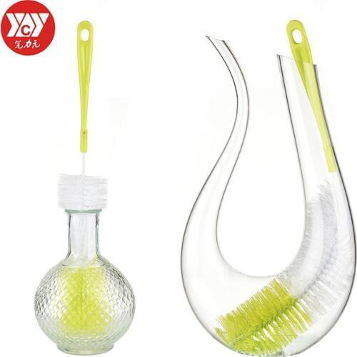 4 5pcs Set Baby Bottle Brush Plastic Brush 360-degree Rotating Head Cleaning Brush Child Special Bottle Brush Glass Brush Kits