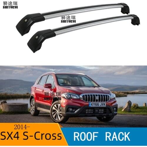 SHITURUI 2Pcs Roof Bars for SUZUKI SX4 S-Cross 2013 - 2019 Aluminum Alloy Side Bars Cross Rails Roof Rack Luggage Carrier
