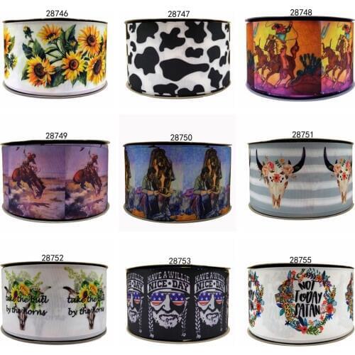 Free shipping 50 yard cartoon printed grosgrain ribbon 28746