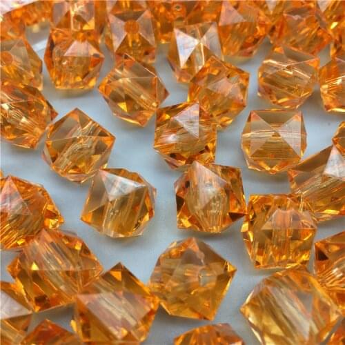 Transparent Beads 12mm Square Horn Pearl Acrylic Beads Ornament Accessories glass beads for jewelry making jewellery