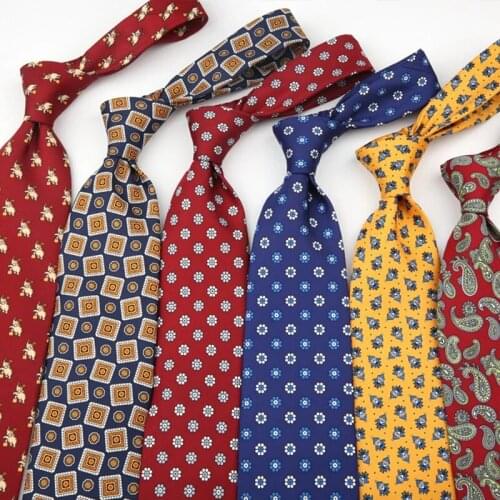 2020 9cm Men Paisley Floral Printed Neck Ties Classic Tie for Mens Wedding Dress Party Business Neckties Gravatas Cravat