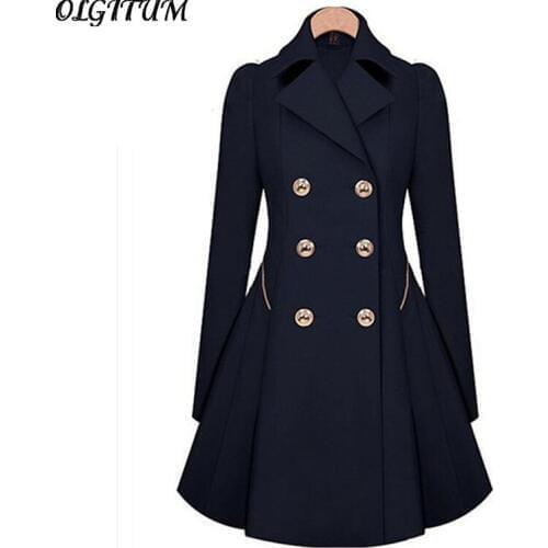 Hot Sale New 2019 Spring/Autumn Trench Coat Women Classic Slim Thin Coat Windbreaker Fashion Trench Female Long Overcoat S-4XL