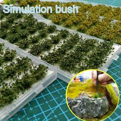 Simulation Model Scene Floristic Plant Model Toy Landscape Making Sand Table Diy Western Mirror Green Train Building Flower