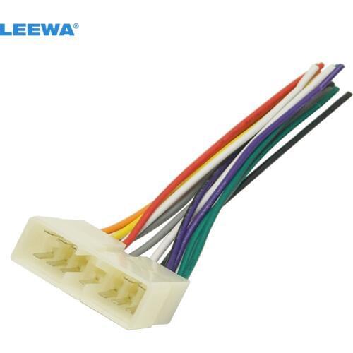 LEEWA Car Stereo Audio Wiring Harness Adapter Plug Male for Wuling Fudi Factory OEM Radio CD/DVD Wire Cable #CA3037
