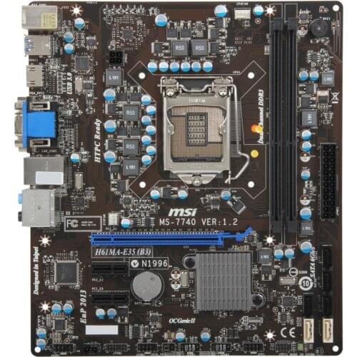 For MSI H61MA-E35 B3 Original PC Motherboard LGA 1155 Intel H61 DDR3 Memory Micro ATX HDMI USB 3.0 Desktop Used Motherboard