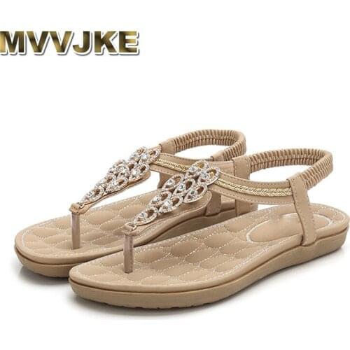 MVVJKERhinestone Flip Flops Women Sandals Casual Flat Sandals Women Shoes Fashion Ladies Sandals New Summer Beach Shoes Woman