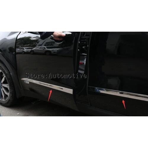 2016 2017 2018 FOR KIA SPORTAGE QL CHROME SIDE DOOR COVER TRIM BODY BEZEL GARNISH MOLDING PROTECTOR STYLING (logo for KX5)