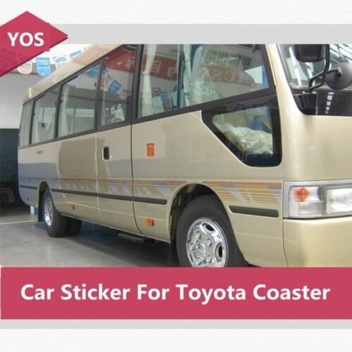Car Sticker For Toyota Coaster Body Exterior Decoration Sticker Coaster Door Car Waistline Sticker Product Modification