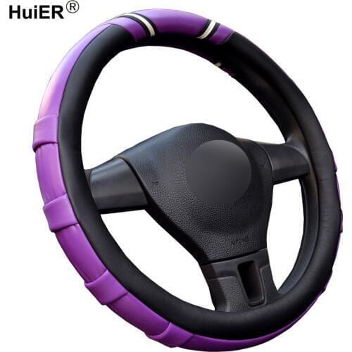 Car Steering Wheel Cover Microfiber Leather Fashion Car Styling For 38cm Braid on the Steering-wheel Auto Interior Accessories