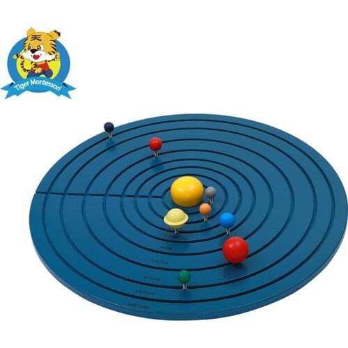 Wholesale professional montessori material wooden educational toy Solar System G220