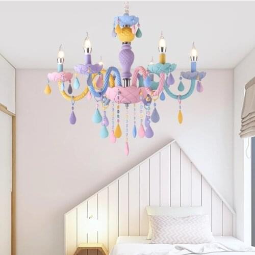 Childrens Room Pendant Lights Modern Colorful Hanging Lamp For Living Room Bedroom Creative Home Decor European Style Hanglamp