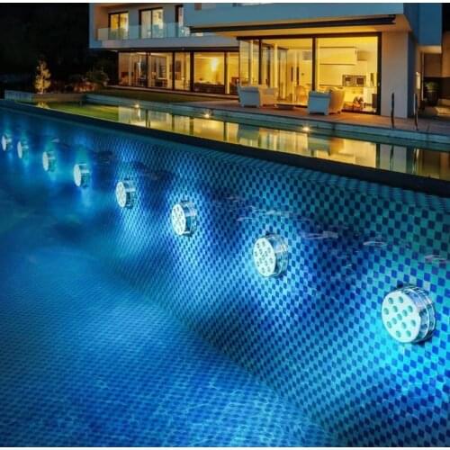 Underwater Swimming Pool Light Indoor and Outdoor Swimming Pool Fish Tank Decoration Led Light Remote Control Plus Suction Cup