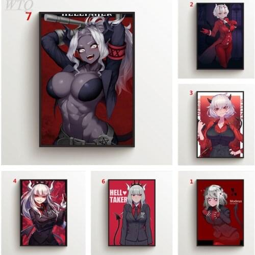 Helltaker Cerberus Modeus Malina Anime Posters Wall Poster Canvas Painting Posters and Prints Wall Art Picture Decor Home Decor