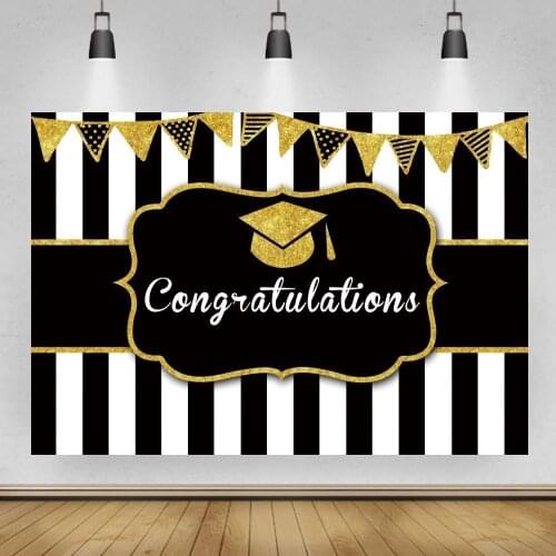 2021 Graduation Season Celebrate Stripes Photography Backdrop Photographic Decoration Backgrounds For Photo Studio