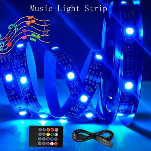 Color RGB LED Store Infrared Rhythmic Light Perfect Tape 3m USB Strips Red With Switch Remote Control Desk BackLight Waterproof