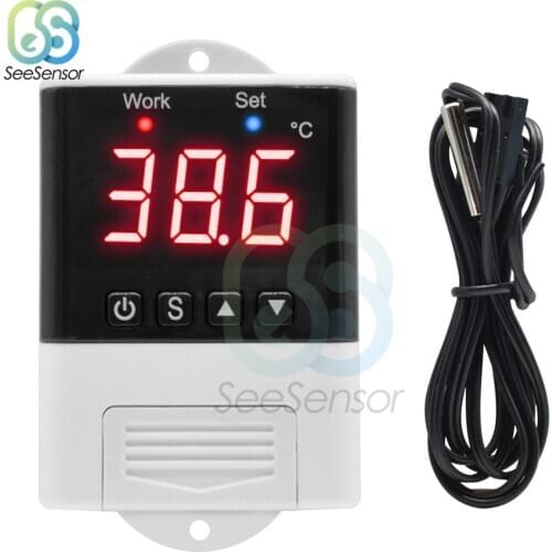 LED Digital Temperature Controller 110V 220V Thermostat Thermoregulator for Incubator Relay Heating Cooling Control Switch