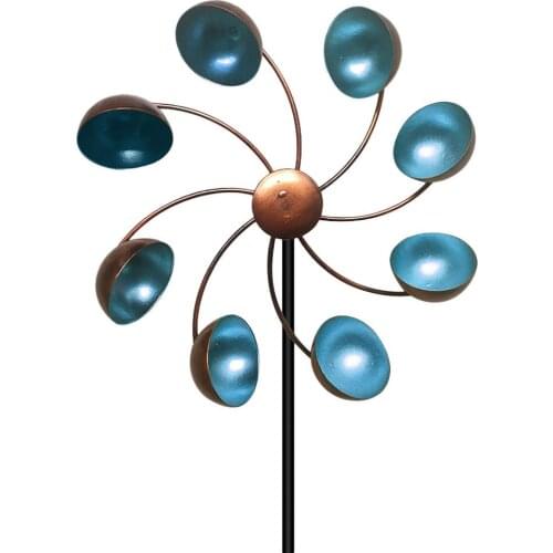 Outdoor Courtyard Art Windmill Decoration Garden Wrought Iron Rotating Windmill Metal Wind Spinner Garden Yard Lawn Art Decor