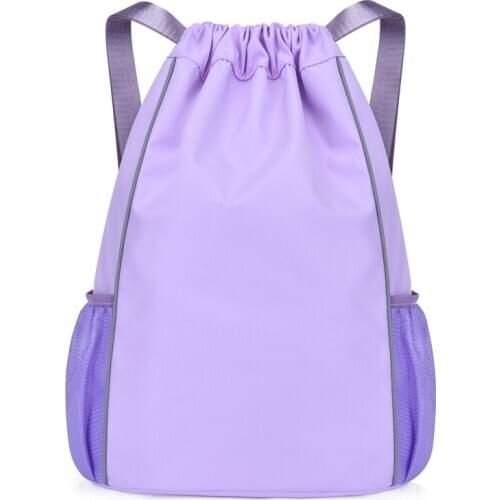 Waterproof Gym Bag Women Girls Sports Bag Travel Drawstring Bag Outdoor Backpack for Training Swimming Fitness Softback