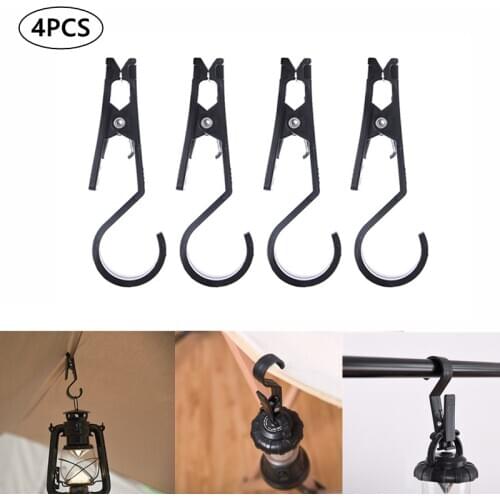 4Pcs Portable Outdoor Camping Tent Clip Canopy Hanging Storage Hook Awning Grip Clamp
