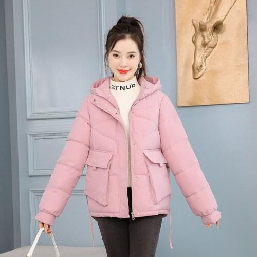 Winter Clothes Women Bubble Coat Hooded Thick Short Bread 2021 New Korean Version Loose Warm Cotton Jacket