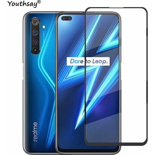 1PCS For OPPO Realme 6 Pro Glass Full Cover Realme 6 Pro Glass Screen Protector Full Glue Film Tempered Glass For Realme 6 Pro