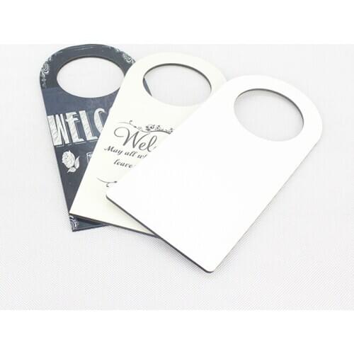 10pcs Free shipping custom sublimation blank Door hanging/hotel door hanging for consumables Heat Transfer printing DIY gifts