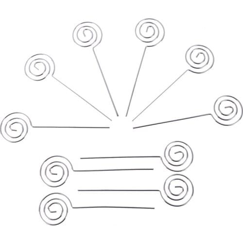 10pcs Metal Wired Business Card Holder Memo Photo Picture Paper Note Clip Bracket Diy Craft Home Office Supplies