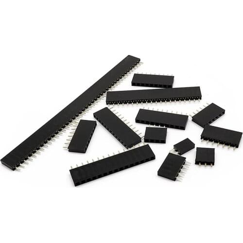 10Pcs Pitch 2.0 mm PCB Board Pin Header Straight Strip Single Row Female Socket Jack Connector 2/3/4/5/6/7/8/10/20/40 Pin