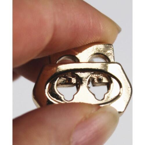 10pcs Pack Cord Lock Toggle Stopper Bean Gold Tone Size: 14mm*18mm*4mm Toggle Clip NK232