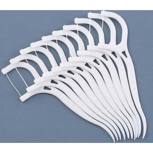 100Pcs Dental Floss Flosser Picks Toothpicks Teeth Stick Tooth Cleaning Interdental Brush Dental Floss Pick Oral Hygiene Care