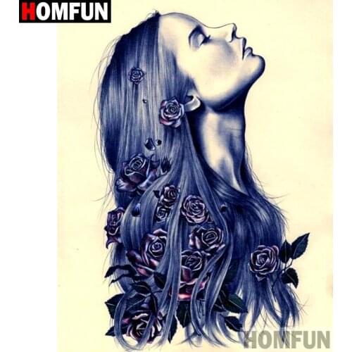 HOMFUN Full Square/Round Drill 5D DIY Diamond Painting "Beauty character" Embroidery Cross Stitch 3D Home Decor Gift A11615