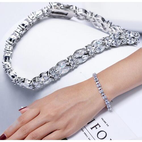 18 CM New 2 lines crystal bracelets shiny horse eyes shape stones jewelry jewellery female luxury statement Tennis Bracelets