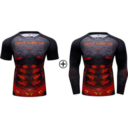 Quick Dry Full Sleeve Mens Active Gym fitness Compression Tops, MMA Rash Guard bjj short sleeve shirt