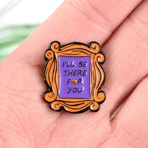 Friends Enamel Pin Monicas Apartament Door 90s TV Show Jewelry Clothes Bag Badge Brooches Lapel Pin For Friendship Gift