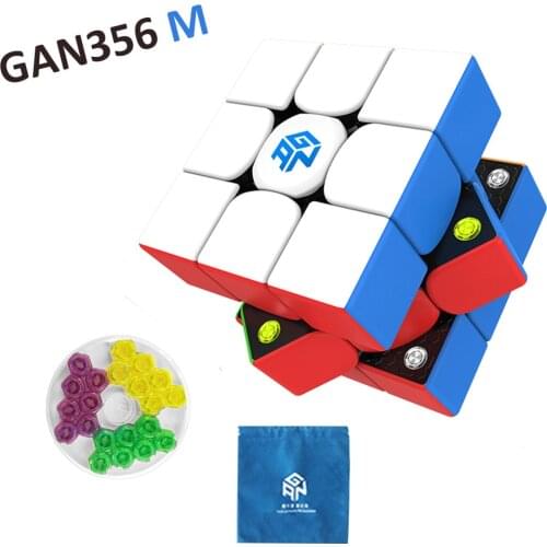 GAN356 M 3x3x3 Magnetic Professional gans Gan speed GAN356 Air S V2 GAN356 M 3x3 Puzzle Magic Cube stickers baby kids toys