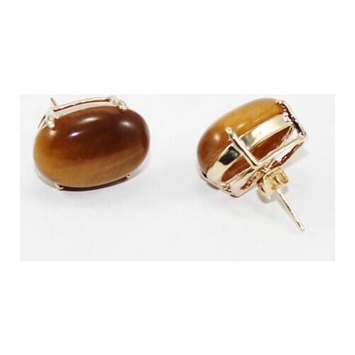 Hot sell new Tigers Eye Stud Earring AAA