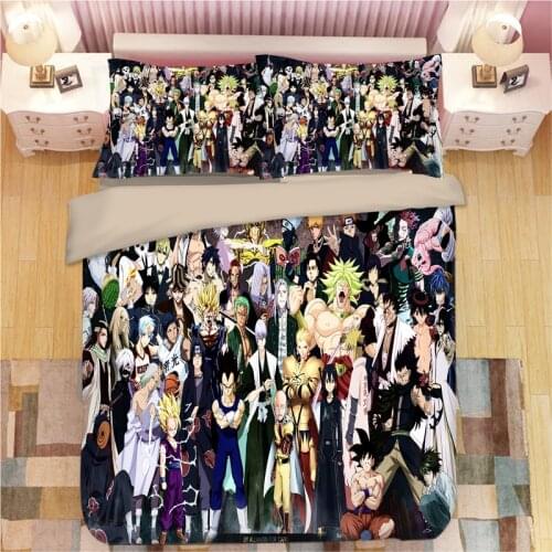 Anime 3D ONE PUNCH MAN Print Bedding Set Duvet Covers Pillowcases NEW Comforter Bedding Sets Bedclothes Bed Linen 04