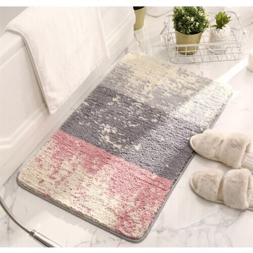 Fashion hot sale New flocking home door slip mat household bathroom bathroom Comfortable Bath Paddoor absorbent mat door mat