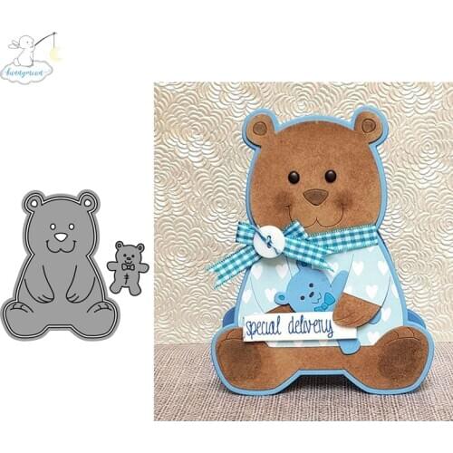 CH Cute Bears Metal Cutting Dies Embossing Scrapbooking Stencil Craft Cut Dies For DIY Card Crafts Handmade
