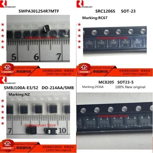20pcs SWPA3012S4R7MT SWPA3012S4R7MTF 3012 4.7UH SRC1206S SRC1206 SMBJ100A-E3/52 SMBJ100A-E3 SMBJ100A MC8205 2936A MC8205A New