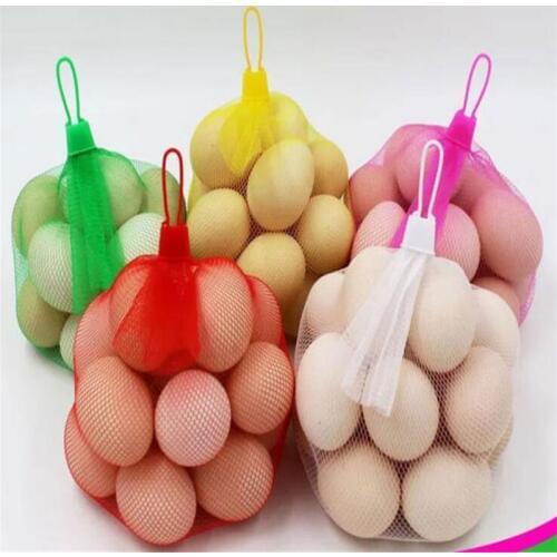 Wholesale 35cm length Multipurpose Fruit net bag Egg mesh bag string bags with buckles