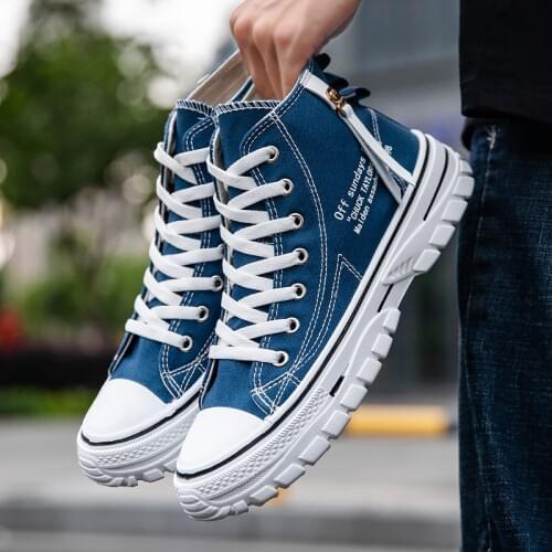 High-top canvas shoes Classic Men Casual Shoes New Brand Shoes Men Breathable Comfortable Footwears High Top Sneakers Chaussure