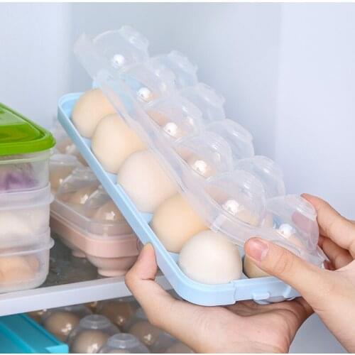 Plastic Eggs Cotainer Refrigerator Food Storage Box Egg Holder Tray Storage Dispenser Airtight Fresh Preservation Kitchen Tools