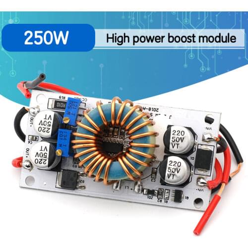 Aluminum plate 250W high power step-up constant current voltage LED driver power supply for car laptop