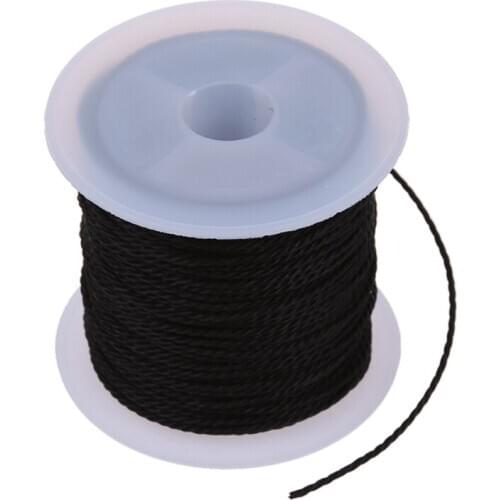 Roll Black Waxed Cotton Necklace Beads Cord String 1mm HOT