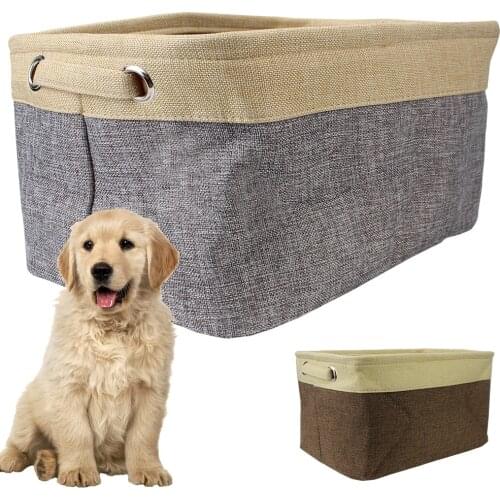 24.6L Folding Storage Basket Laundry Baskets Clothes Organizer Foldable Pet Dog Toys Box Pet Supplies Linen