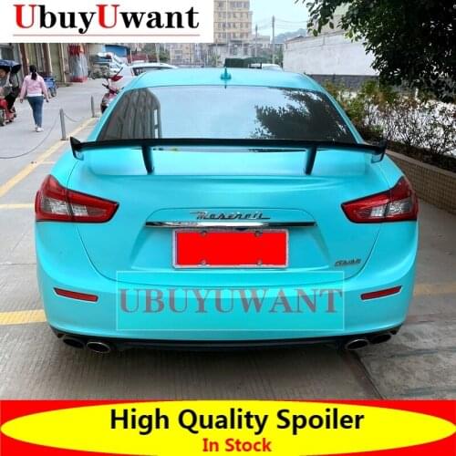Car Rear Trunk Spoiler For Maserati Ghibli Base Sedan S S Q4 2014-2021 Ghibli Carbon Fiber Rear Trunk Spoiler Boot Lid Lip Wing