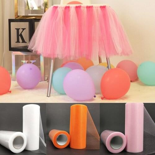 Tulle Roll Spool Fabric for Sewing, Table Skirt and Wedding Decoration,Many Colors Available 6 Inches by 25 Yards