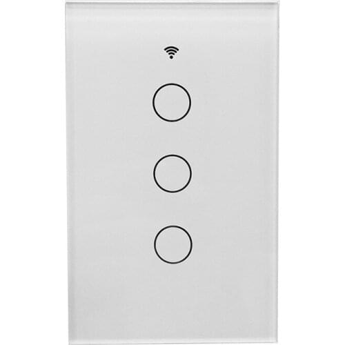 Smart Home WiFi RF Remote Control Wall Light Switch Panel Wall Contact Light Switch for US Plug Relay Controller