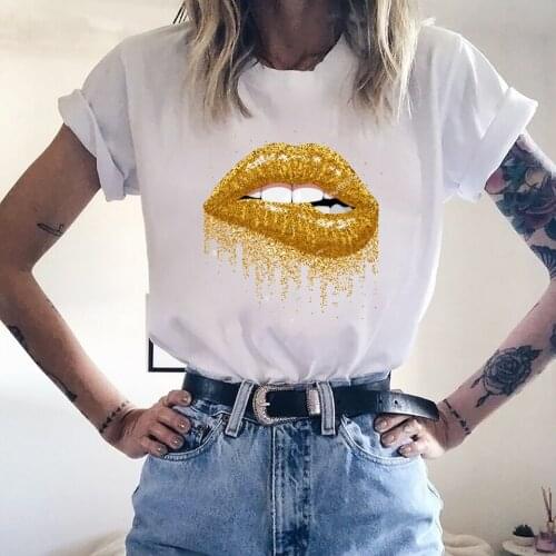 Women T Shirt Lips Funny Print labios T-shirt Hipster Costume Women Tshirt Summer Lip Tee Shirt